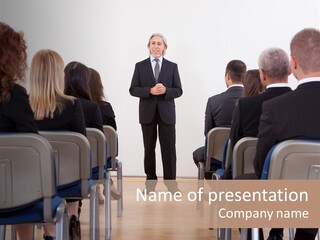 Employee Businesswoman Leader PowerPoint Template