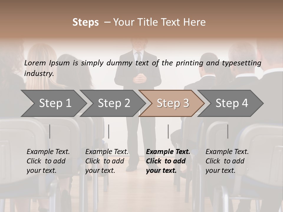 Employee Businesswoman Leader PowerPoint Template