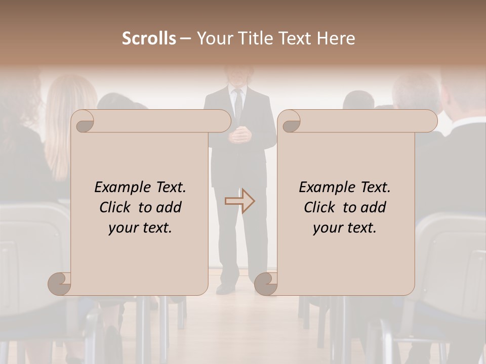 Employee Businesswoman Leader PowerPoint Template