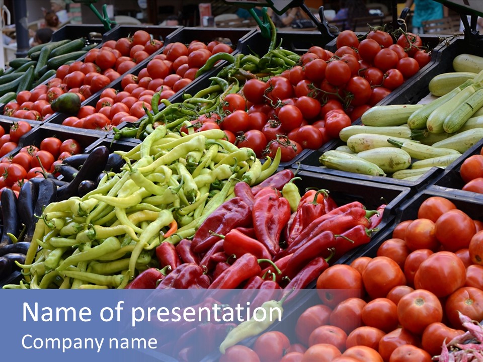 Zucchini Vegetarian Vitamins PowerPoint Template