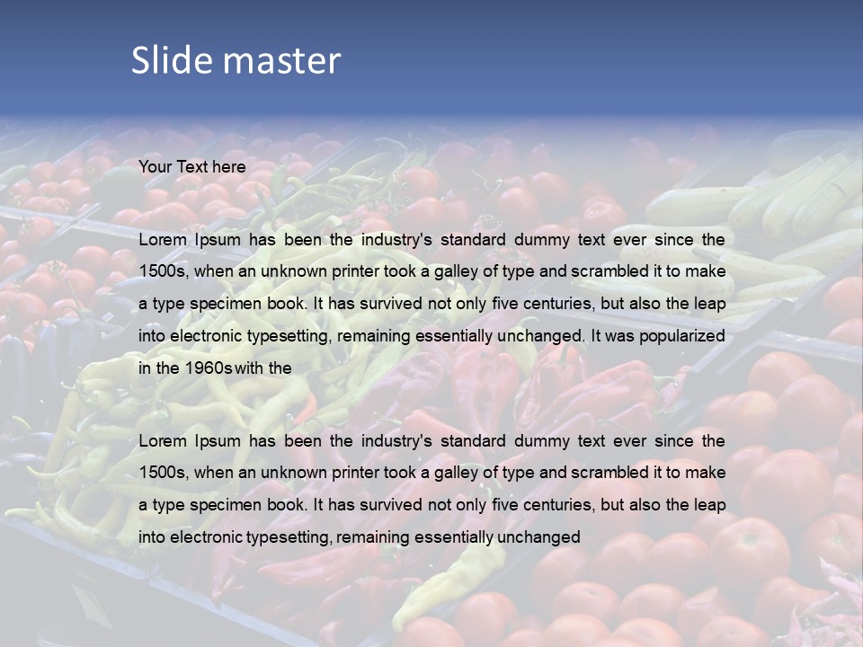 Zucchini Vegetarian Vitamins PowerPoint Template