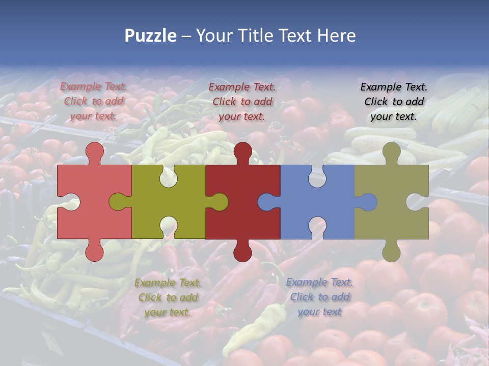 Zucchini Vegetarian Vitamins PowerPoint Template