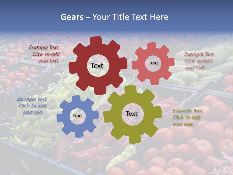 Zucchini Vegetarian Vitamins PowerPoint Template