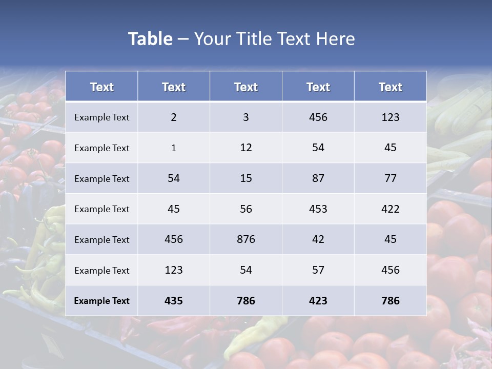 Zucchini Vegetarian Vitamins PowerPoint Template