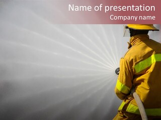 Yellow Background Gear PowerPoint Template