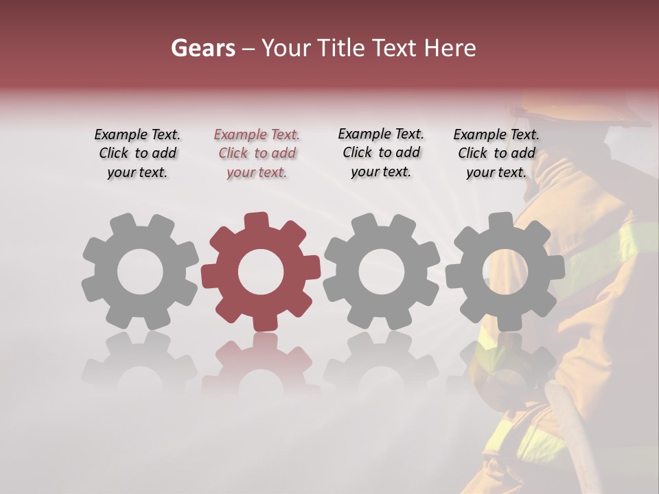 Yellow Background Gear PowerPoint Template