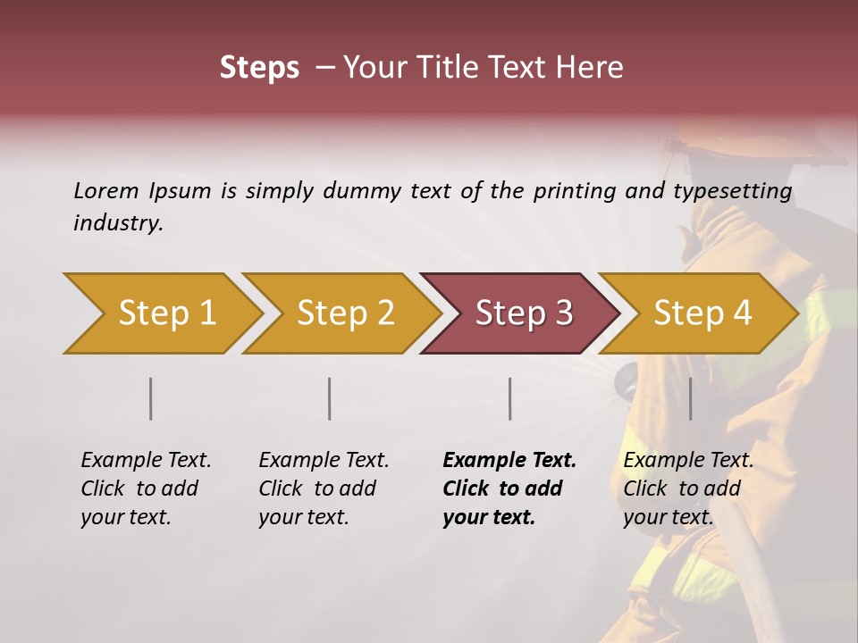 Yellow Background Gear PowerPoint Template