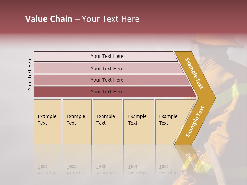 Yellow Background Gear PowerPoint Template