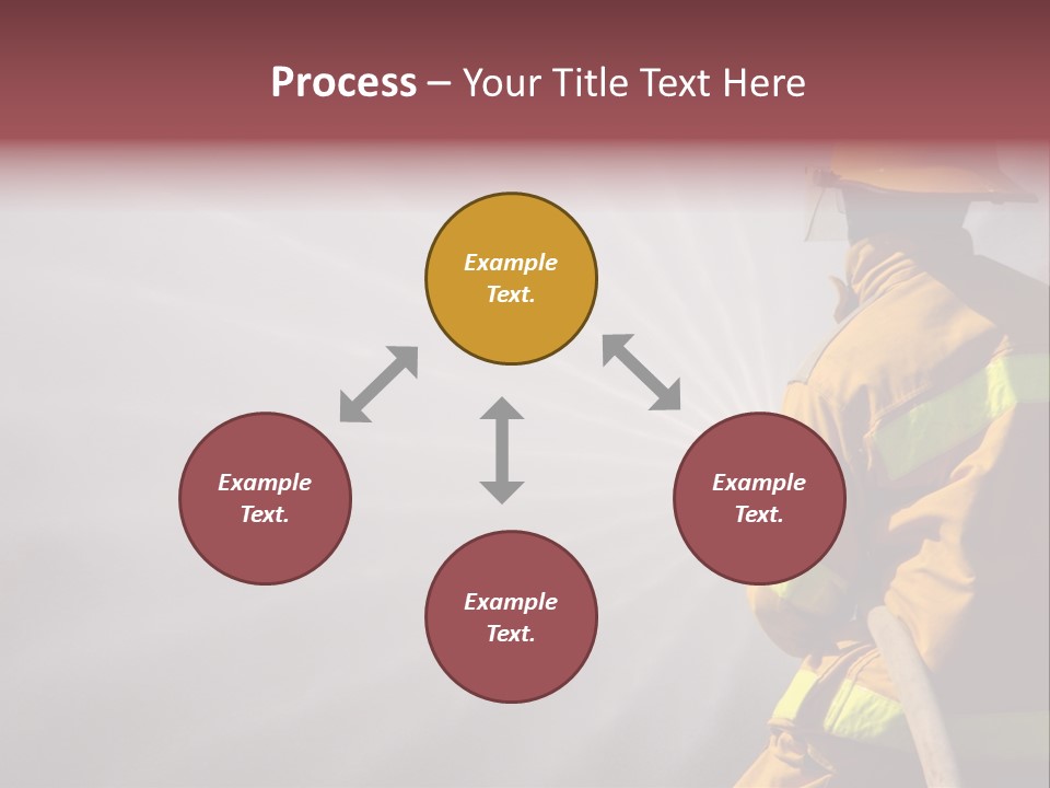 Yellow Background Gear PowerPoint Template