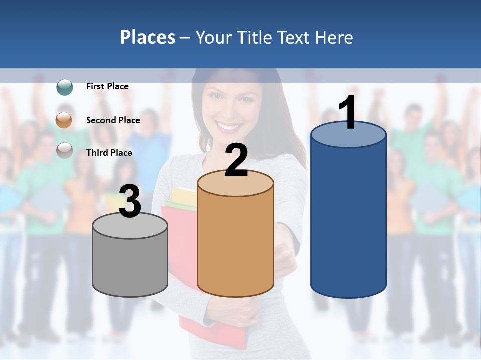 Isolated Success People PowerPoint Template