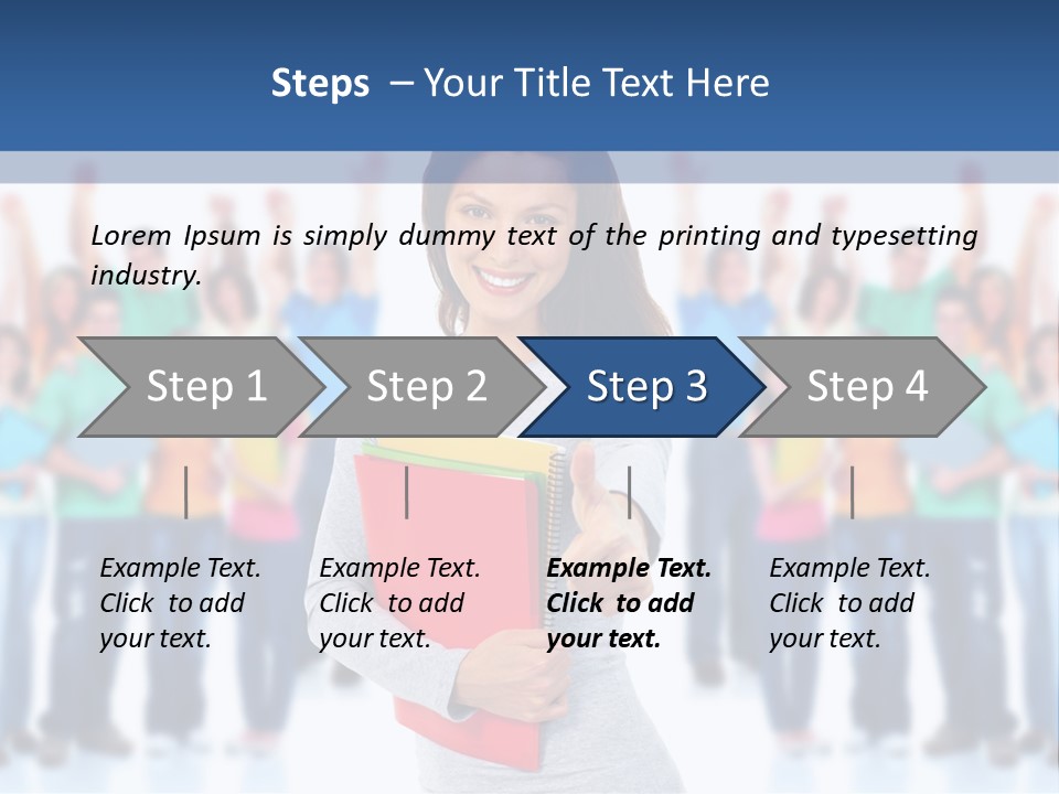 Isolated Success People PowerPoint Template