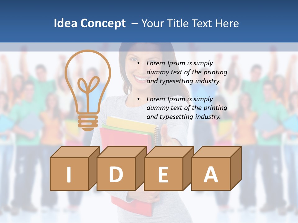 Isolated Success People PowerPoint Template