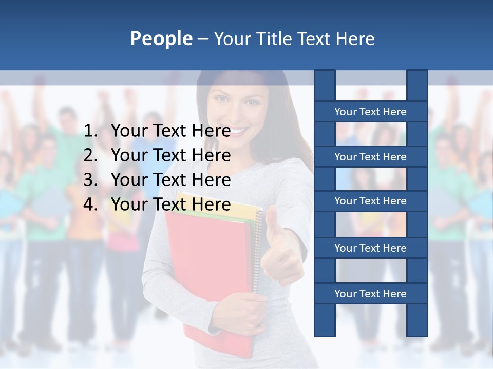 Isolated Success People PowerPoint Template