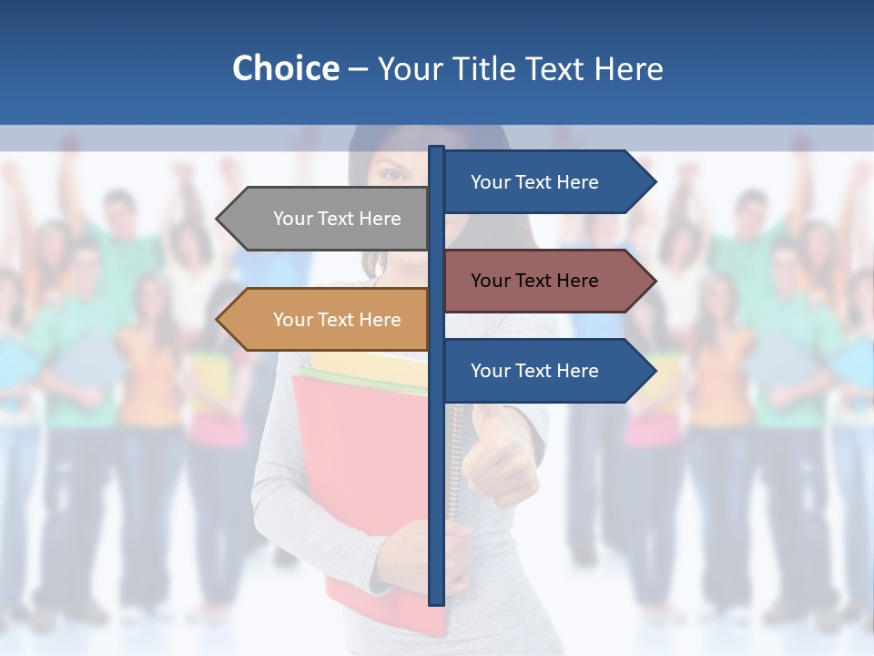Isolated Success People PowerPoint Template