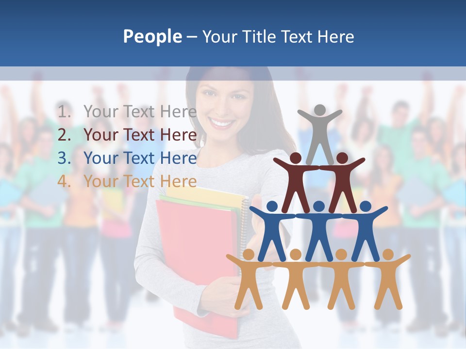 Isolated Success People PowerPoint Template