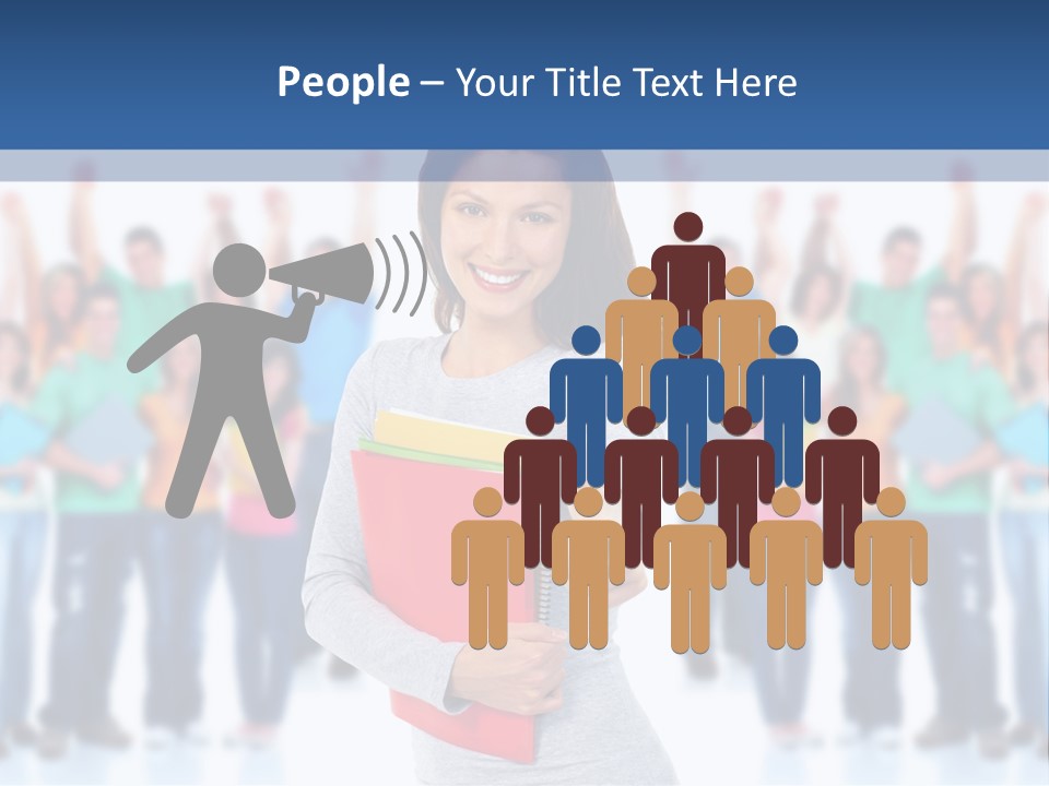 Isolated Success People PowerPoint Template