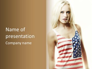 Skinny America Caucasian PowerPoint Template