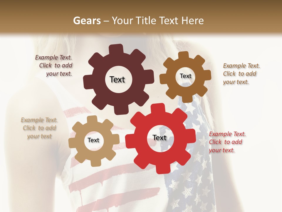 Skinny America Caucasian PowerPoint Template