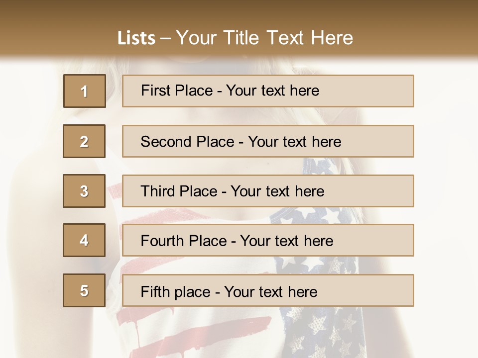 Skinny America Caucasian PowerPoint Template