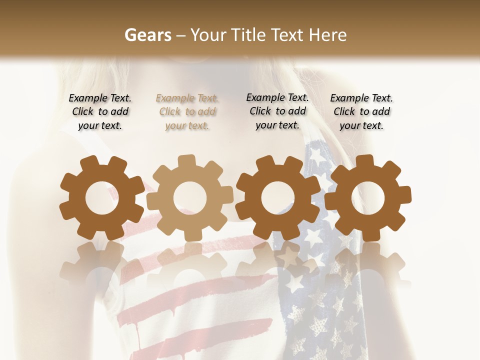 Skinny America Caucasian PowerPoint Template