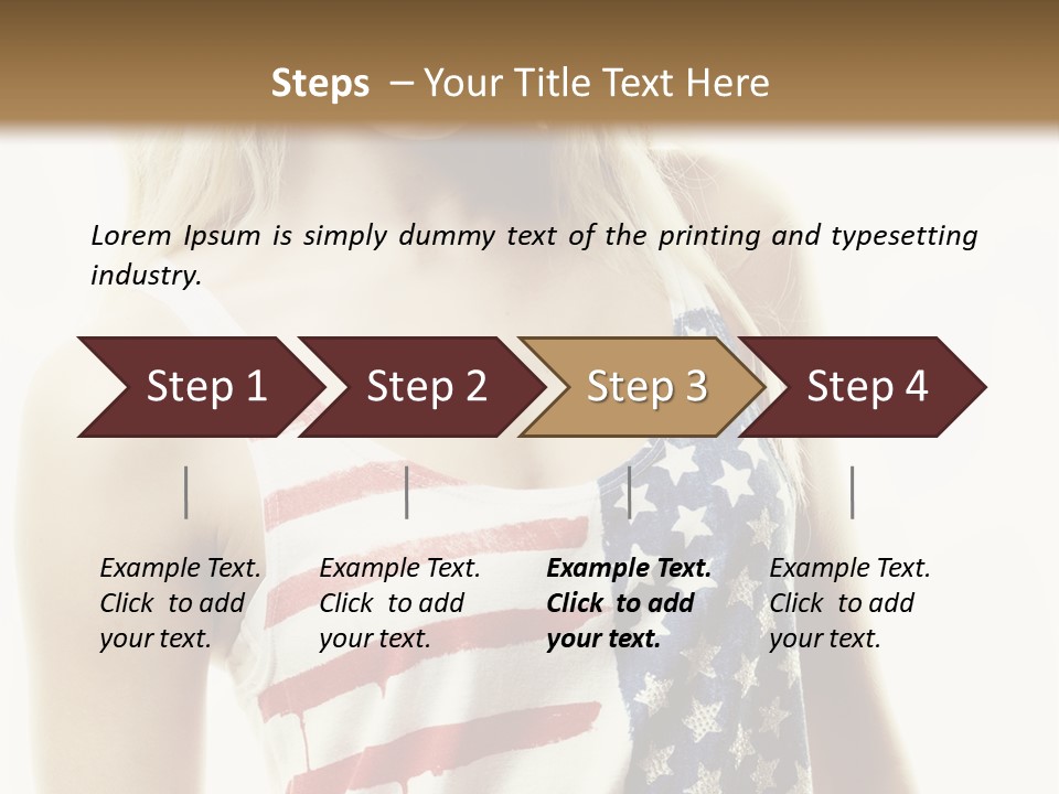 Skinny America Caucasian PowerPoint Template