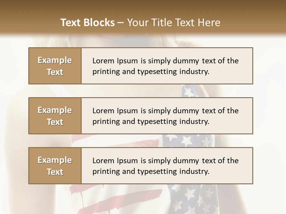 Skinny America Caucasian PowerPoint Template