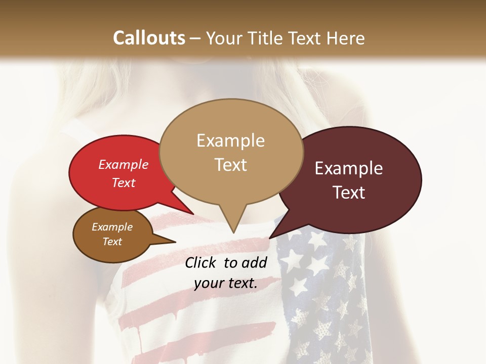 Skinny America Caucasian PowerPoint Template