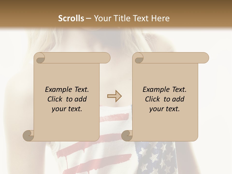 Skinny America Caucasian PowerPoint Template