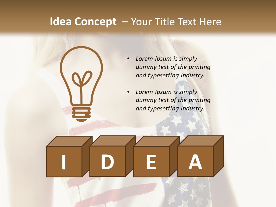 Skinny America Caucasian PowerPoint Template