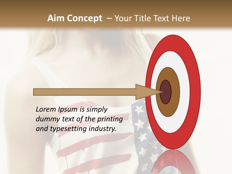 Skinny America Caucasian PowerPoint Template