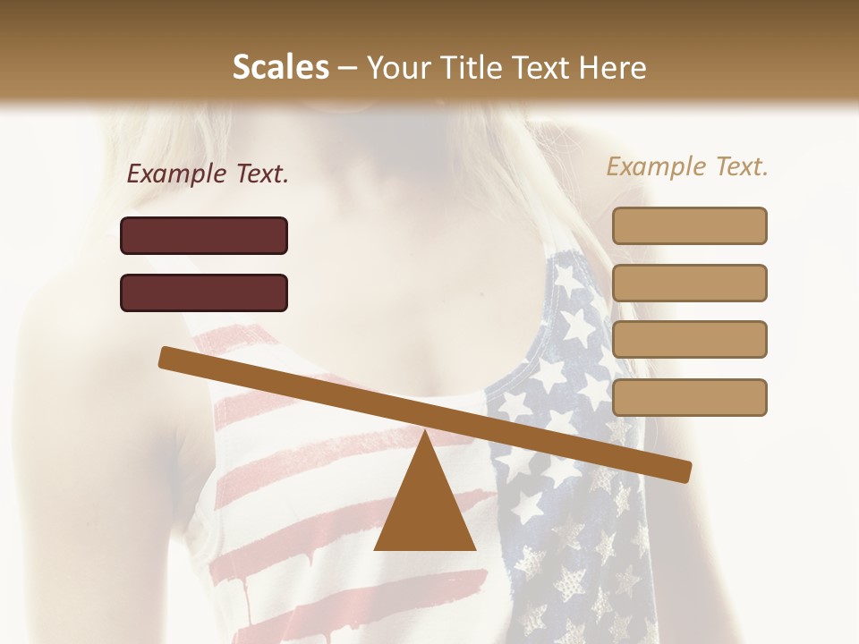 Skinny America Caucasian PowerPoint Template