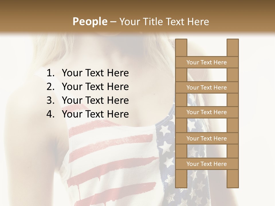 Skinny America Caucasian PowerPoint Template
