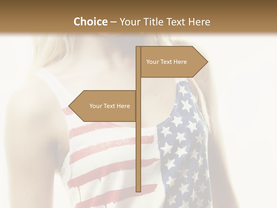 Skinny America Caucasian PowerPoint Template