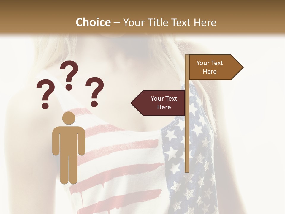 Skinny America Caucasian PowerPoint Template