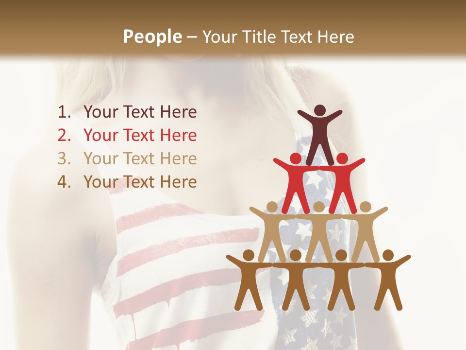Skinny America Caucasian PowerPoint Template