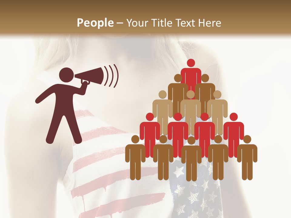 Skinny America Caucasian PowerPoint Template