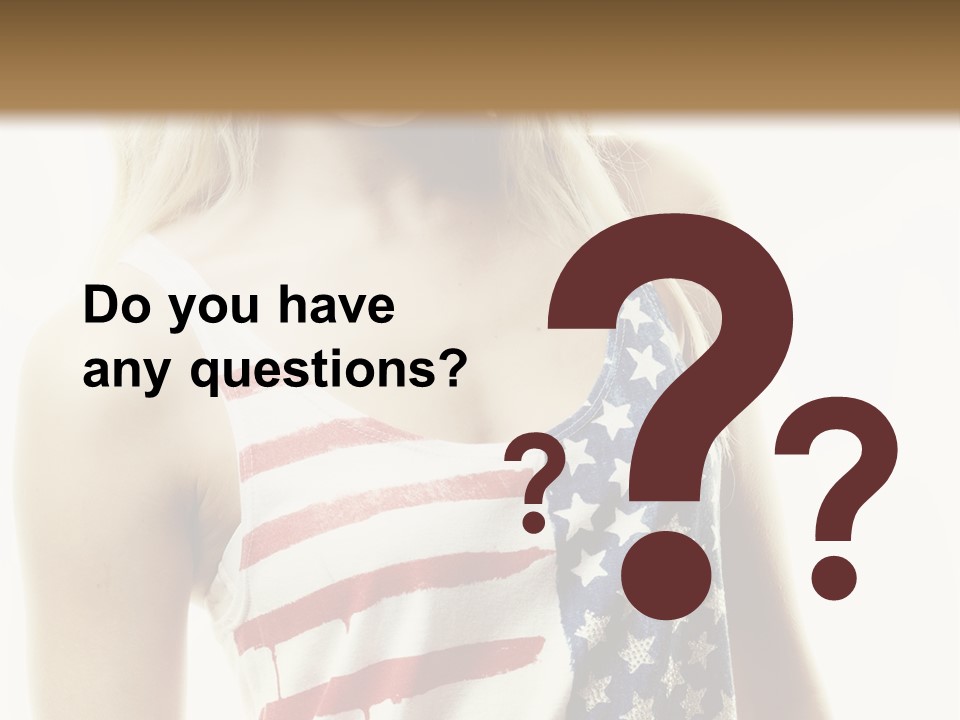 Skinny America Caucasian PowerPoint Template