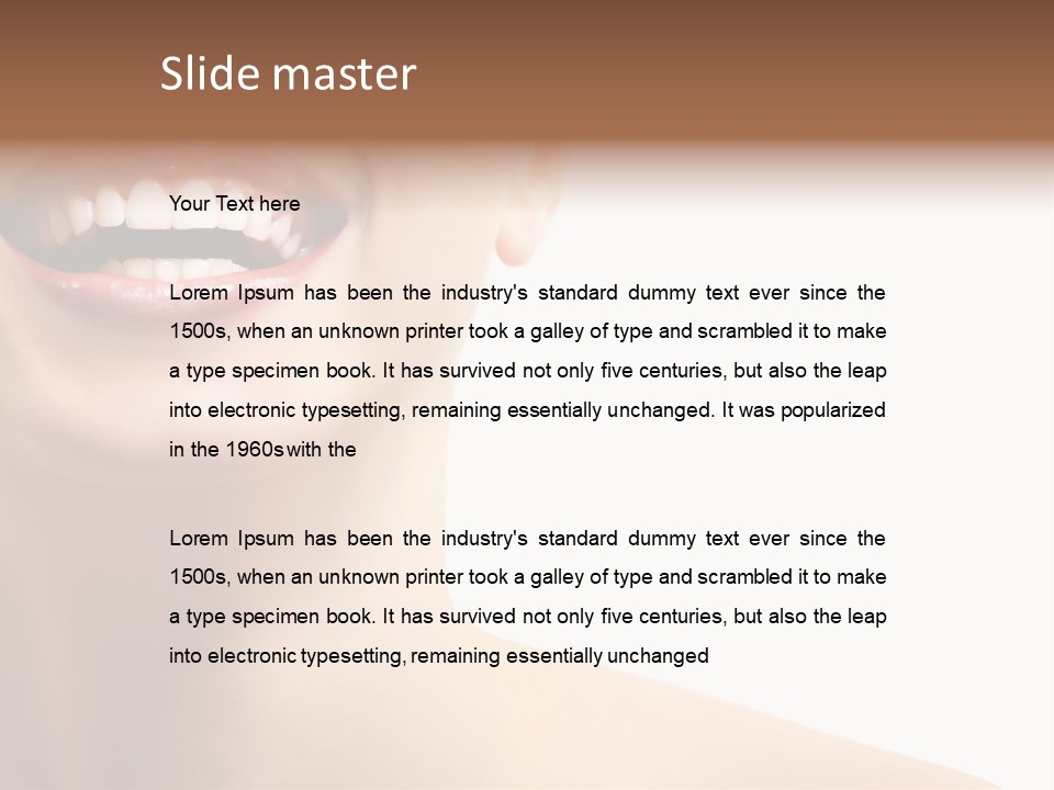 Mouth Beauty Person PowerPoint Template