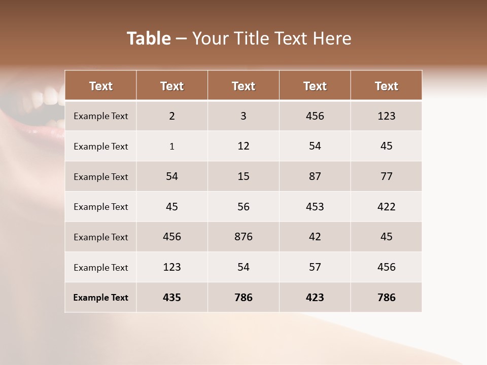 Mouth Beauty Person PowerPoint Template