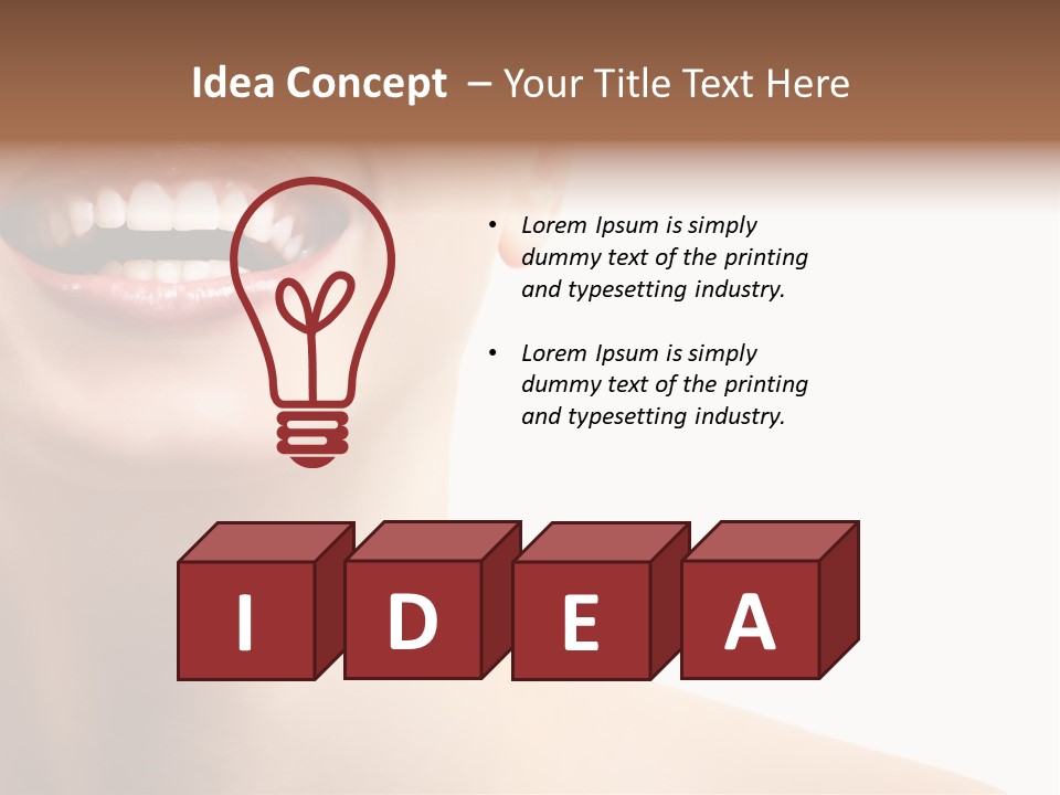 Mouth Beauty Person PowerPoint Template