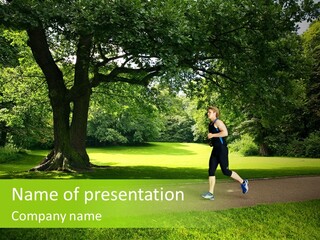 Jogger Exercise Racing PowerPoint Template