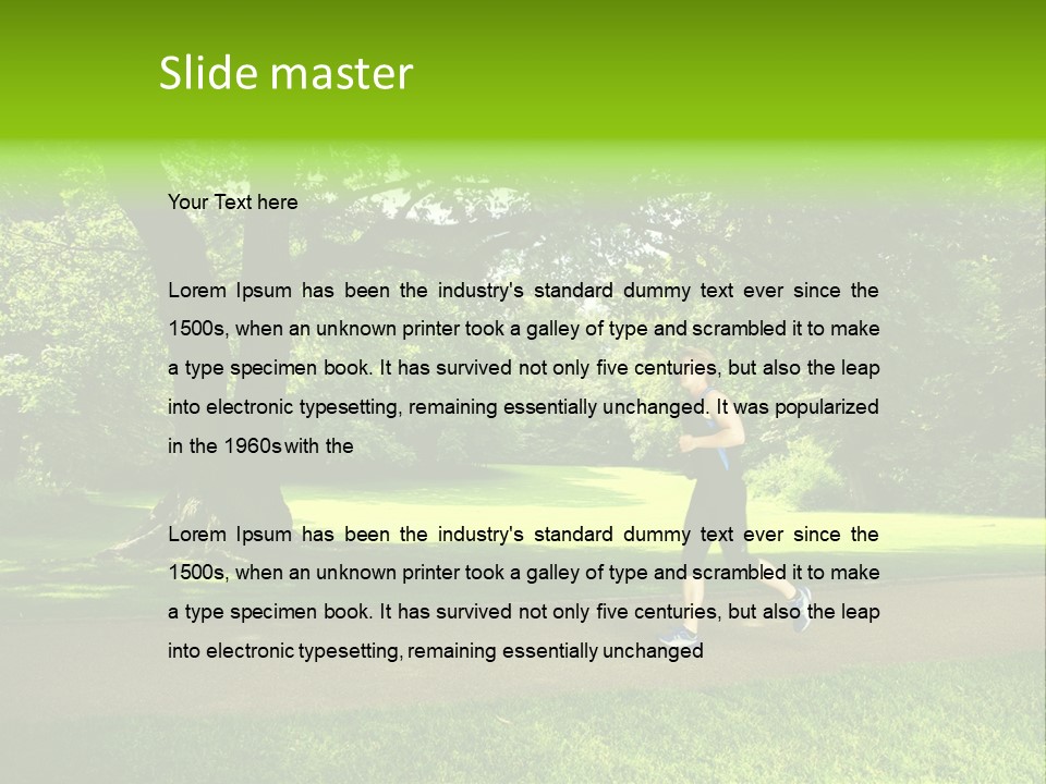 Jogger Exercise Racing PowerPoint Template