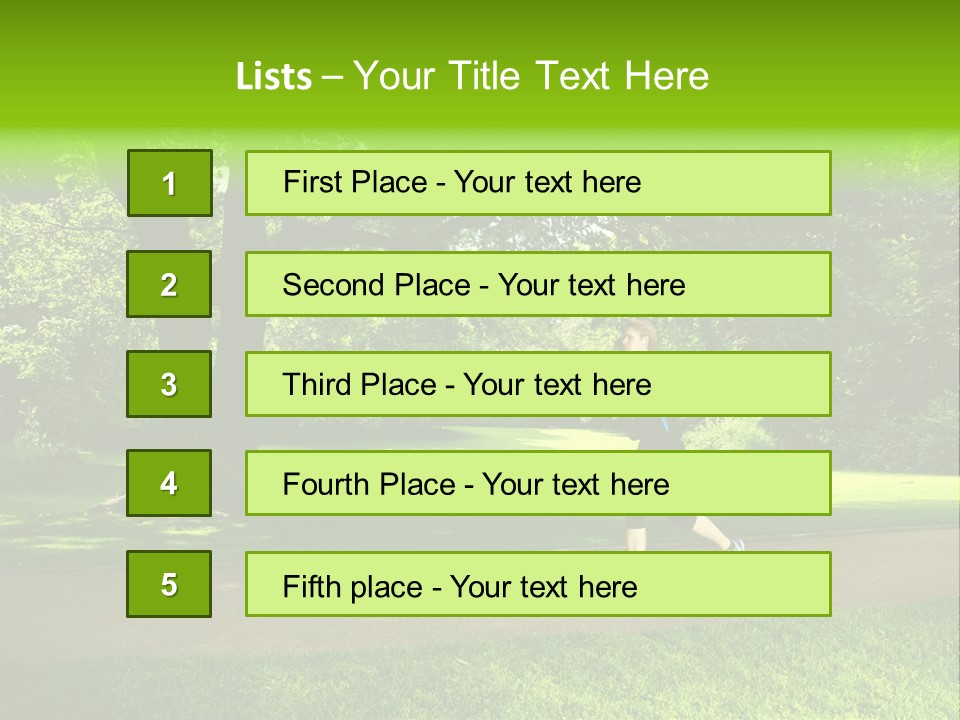Jogger Exercise Racing PowerPoint Template