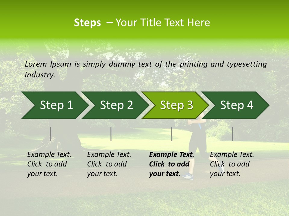 Jogger Exercise Racing PowerPoint Template