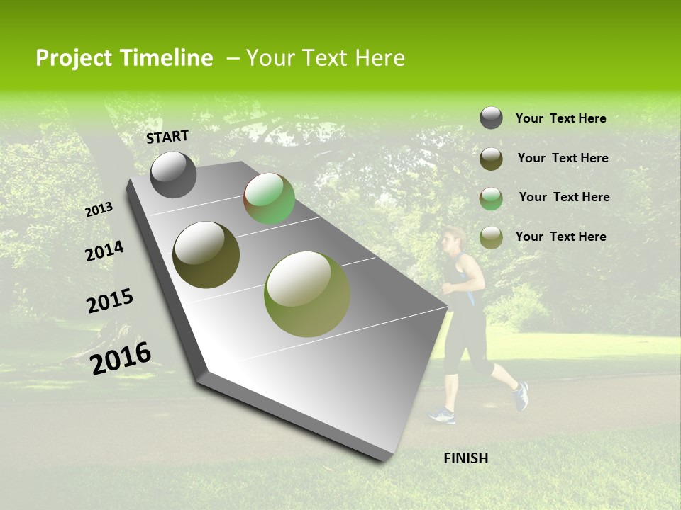 Jogger Exercise Racing PowerPoint Template