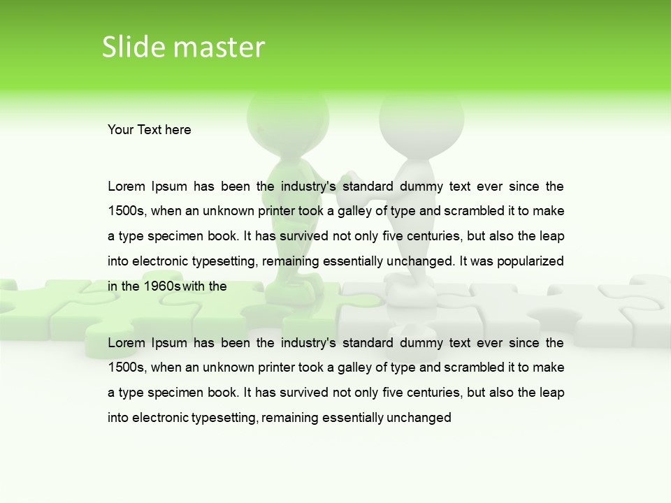 People Manager Puzzle PowerPoint Template