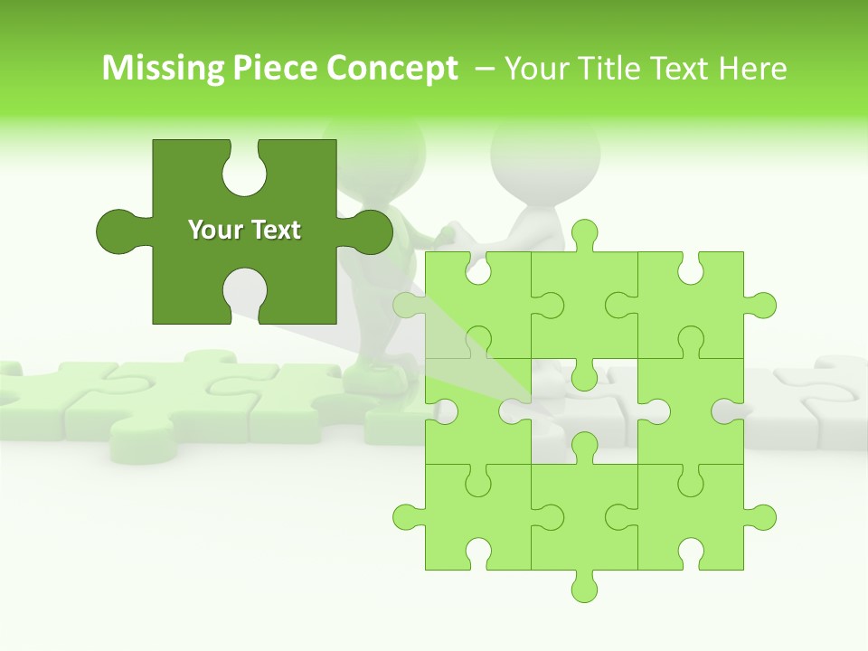 People Manager Puzzle PowerPoint Template