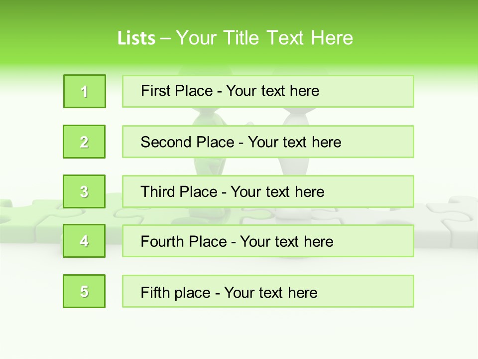 People Manager Puzzle PowerPoint Template