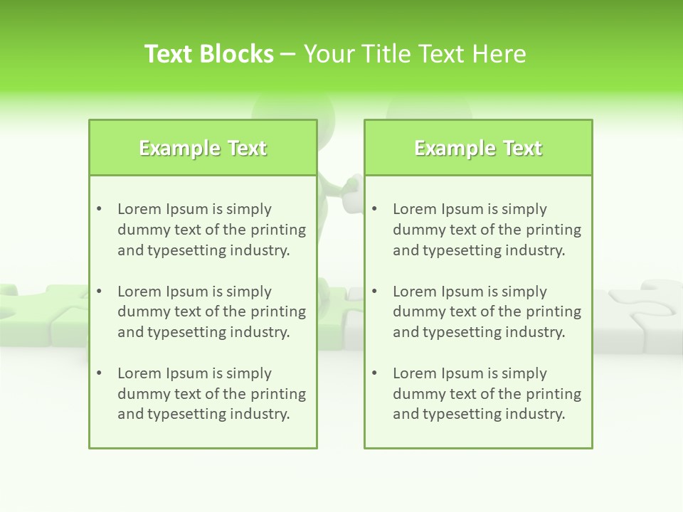 People Manager Puzzle PowerPoint Template