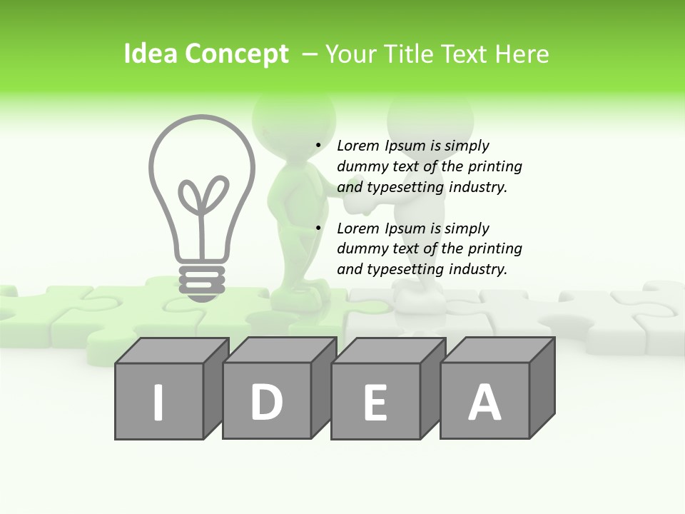 People Manager Puzzle PowerPoint Template